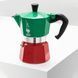 Гейзерна кавоварка Bialetti Moka Express на 3 чашки 130 мл червоно-зелена 0000001009 фото 4