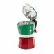 Гейзерна кавоварка Bialetti Moka Express на 3 чашки 130 мл червоно-зелена 0000001009 фото 2