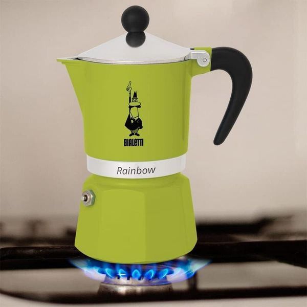 Гейзерна кавоварка Bialetti Rainbow на 3 чашки (зелена) 0000001012 фото