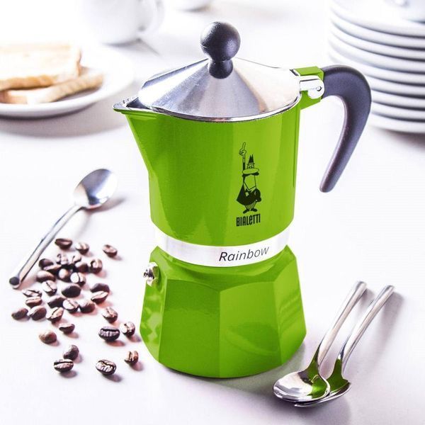 Гейзерна кавоварка Bialetti Rainbow на 3 чашки (зелена) 0000001012 фото