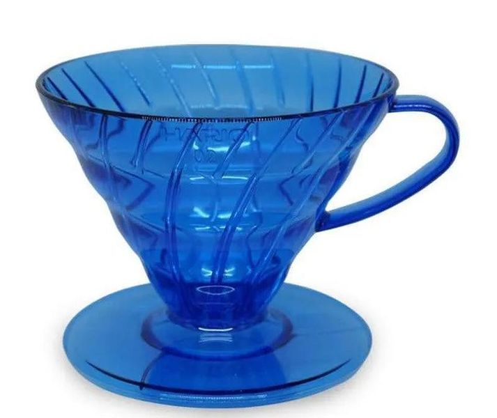 Пуровер HARIO V60 Juice Пластиковий 02 (Кобальтовий синій) 0000001036 фото